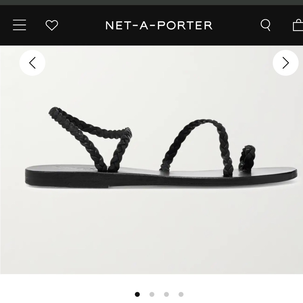 Ancient Greek eleftheria Sandals Black Braided Sandals